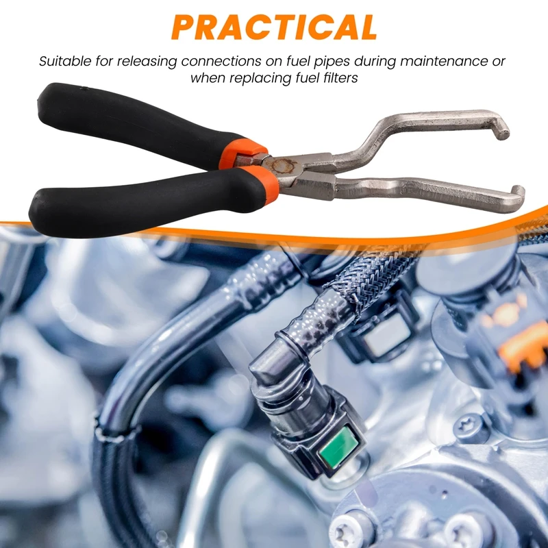 ABHU профессиональные плоскогубцы для соединения бензиновых трубок, суппорт для фильтра, разъем для масляных трубок, плоскогубцы для быстрого удаления, инструмент для ремонта зажима