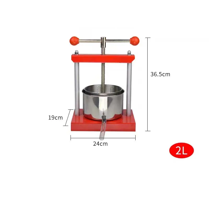 Grape pressing Extractor 2/3L Stainless Steel Household Manual Squeezer Fruit Grape Wine making Pressing Kitchen Machine