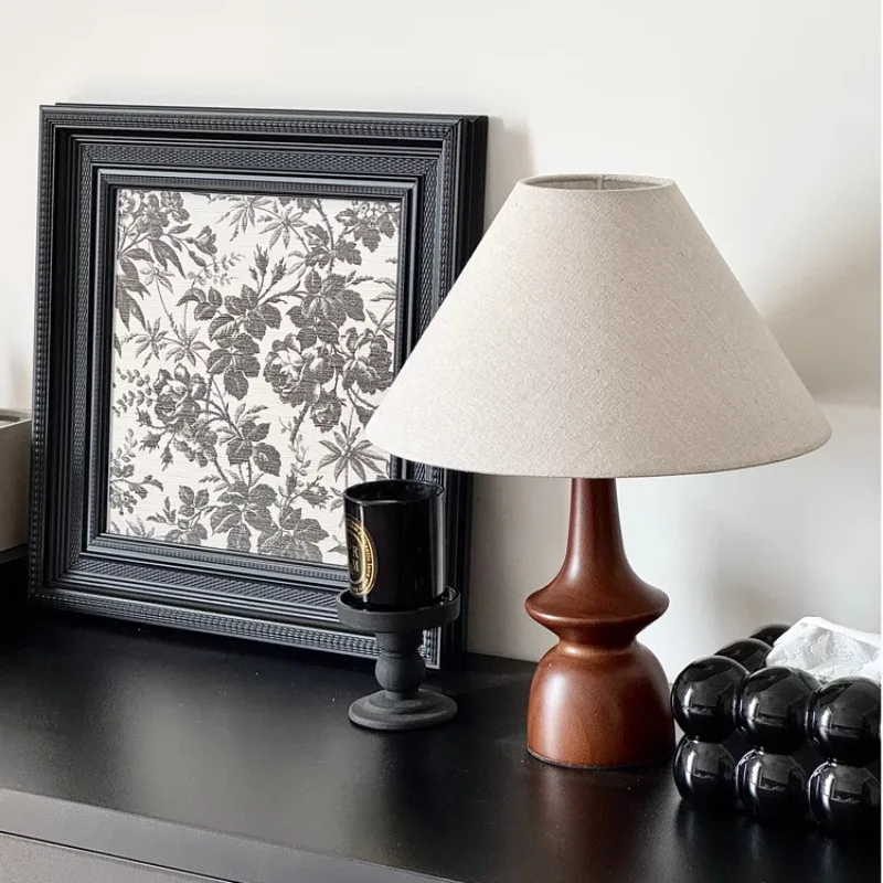 Japanese Classical Cloth Art Lampshade Solid Wood Floor Lamp LED Living Room Bed-chamber Homestay Study Tea House Standing Light