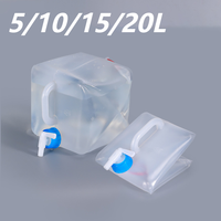 5/10/20L Outdoor Camping Travel Folding Bucket Camper Tourism Large Water Storage Container Foldable Water Bags Water Canister