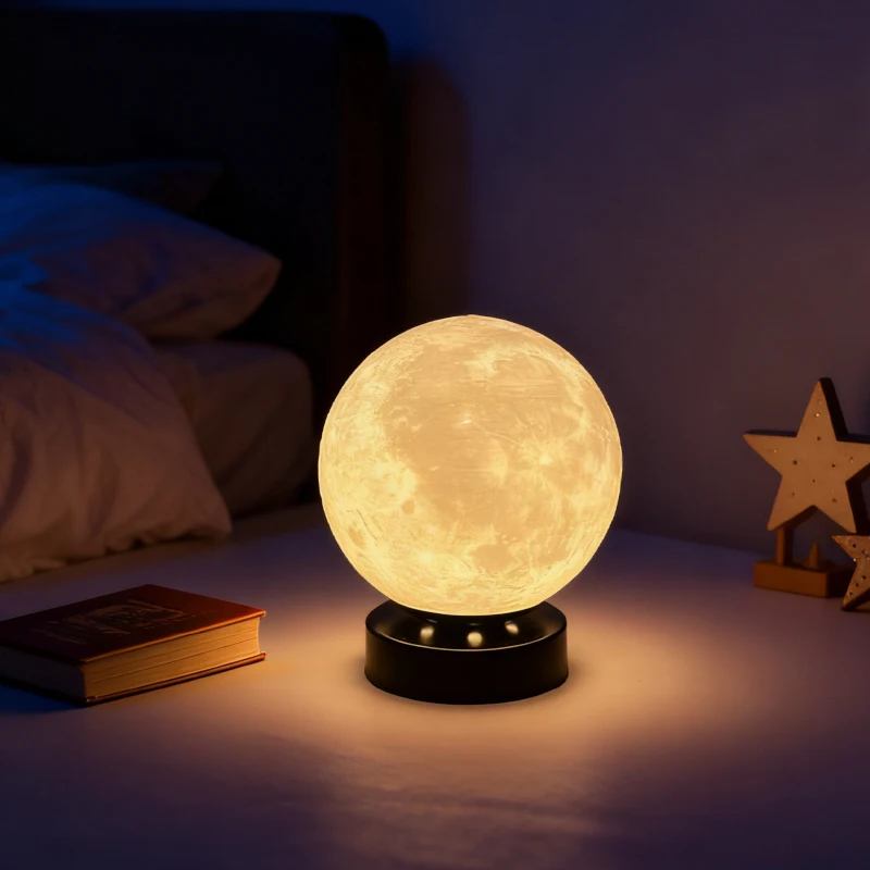 Rechargeable Moon Ambient Light Ins Creative Gift Bedroom Desk Bedside Sleep Night Light