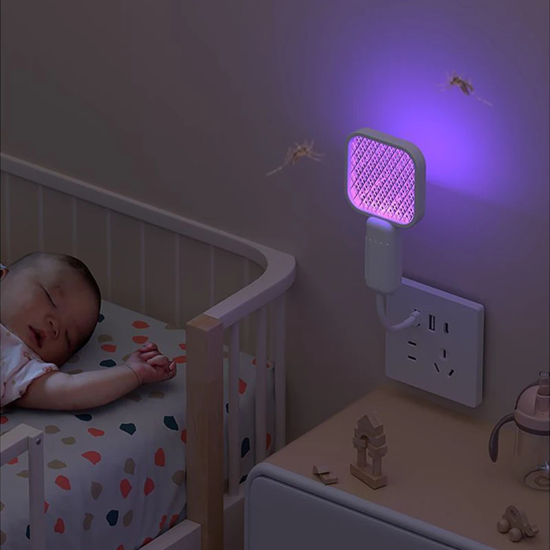Household Usb Purple Light Mosquito Killer Lamp Electric Mosquito Swatter Trap And Kill Mosquitoes Outdoor Picnic Portable Car