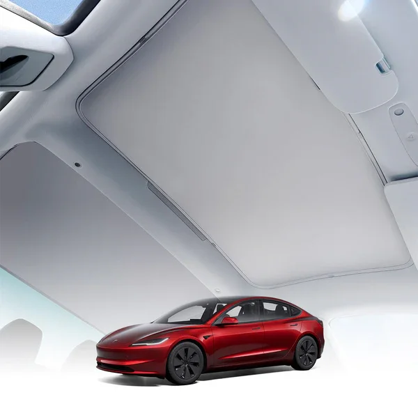 Glass Roof Sunshade for Tesla Model 3 2021-2023 UV Block & Heat Reduction Window Accessories-No Sag Ice-Crystal Cooling Coating