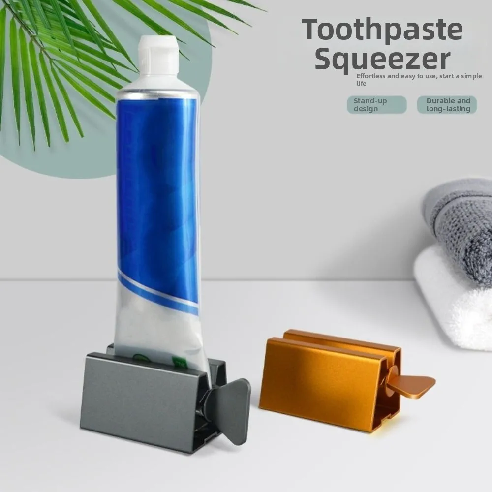 Aluminum Toothpaste Squeezer Efficient Usage Manual Rotating Cosmetic Paint Extruder Easy To Use Tightener Toothpaste Dispenser