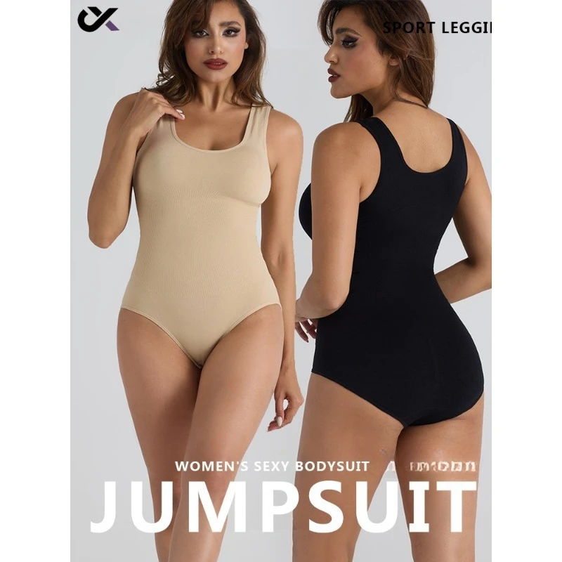섹시 플러스 사이즈 탑요가복 섹시크로스보더심리스원피스쉐이프웨어아름다운쉐이핑심리스복부압박스포츠 점프수트