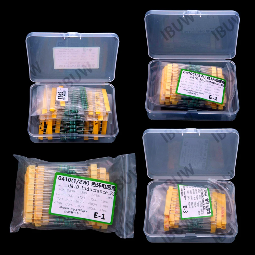 150PCS 200PCS 220PCS 0510 0410 0307 color-coded inductor 1W 470UH/1MH/ 10/22/47/68/100/220 inductor sample package 0410 0307