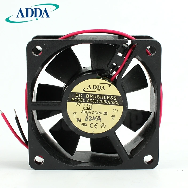 NOVO RADIADOR DE VENTILADOR DE REFRIGERAÇÃO ORIGINAL AD0612UB-A70GL 12VDC 0,35A 6025 60x60x25mm