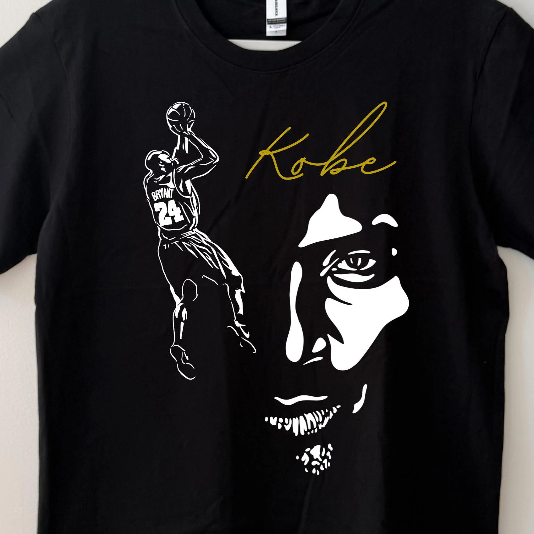 Basketball Legend T-Shirt | Mamba Tribute Graphic Tee | Vintage Black Cotton Streetwear | Unique Sports Fan Gift