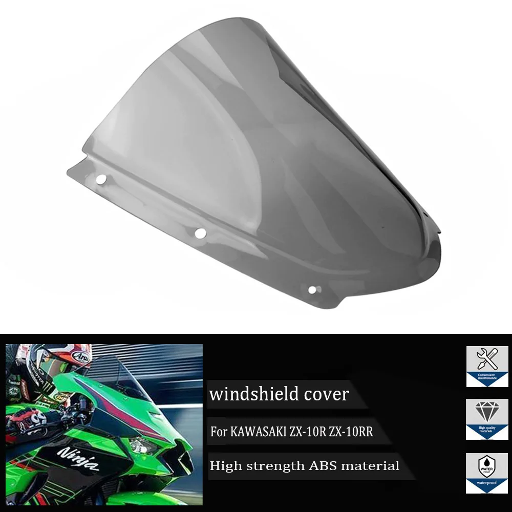 

Подходит для Kawasaki ZX-10R ZX-10RR 2021, 2022, 2023, новое переднее лобовое стекло мотоцикла, солнцезащитный козырек, расширенная передняя крышка лобового стекла