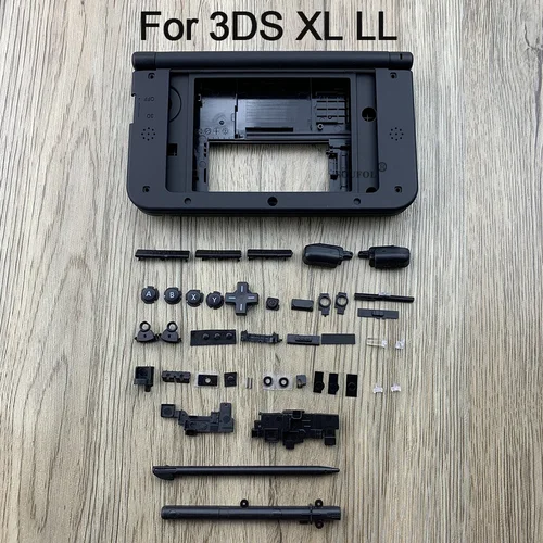 Nuevo marco medio superior de repuesto y caja de batería con botones completos y bolígrafo para accesorios de consola Nintend 3DS XL LL 3DSXL