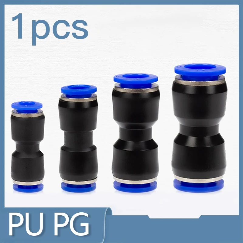 Szybkozłącze pneumatyczne PU PG Wąż z tworzywa sztucznego Rura powietrzna 4 6 8 mm 10 mm 12 mm 14 mm 16 mm Proste szybkozłącze redukujące gaz