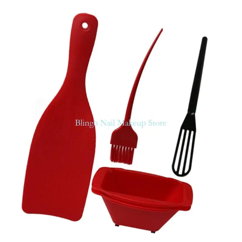 مجموعة أدوات تلوين الشعر 28TA قابلة لإعادة الاستخدام وقابلة للغسل، هيكل بلاستيكي غير قابل للصدأ مع حقيبة سفر لمصففي الشعر أثناء #3