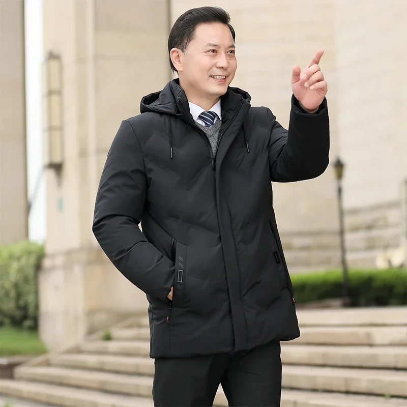 

Winter Jackets Casual Cotton Padded Jacket Big Size New Thick Warm Man Parkas Male Multi-Pocket Hoodies Clothes Men Coat Parka