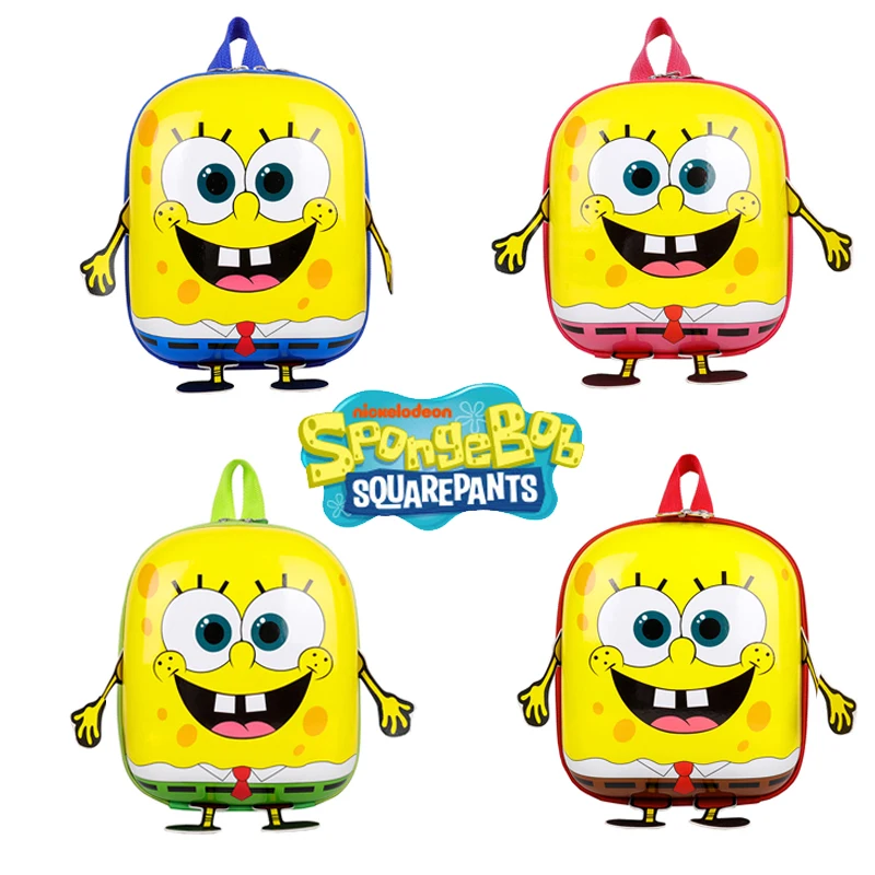 SpongeBob Cartoon Backpack for Baby Boys Girls Cute Children Backpacks Schoolbag Kindergarten Waterproof Book Bags Casual Bags