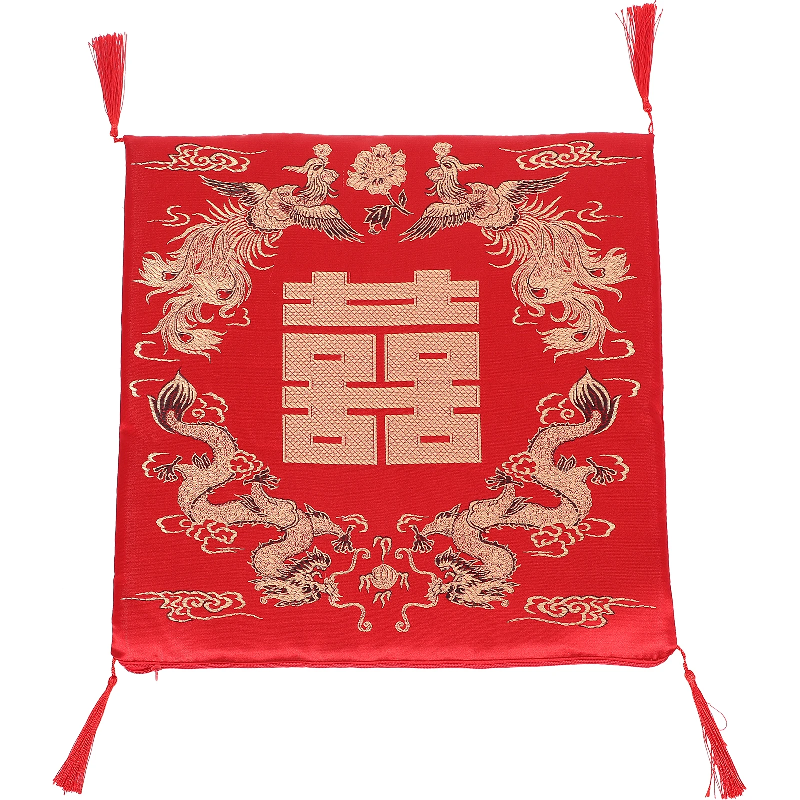 

Square Seat Cushion Dragon Phoenix Design Thickened Chair Cushion for Dining Room Office Car Seat Comfortable Support Pad
