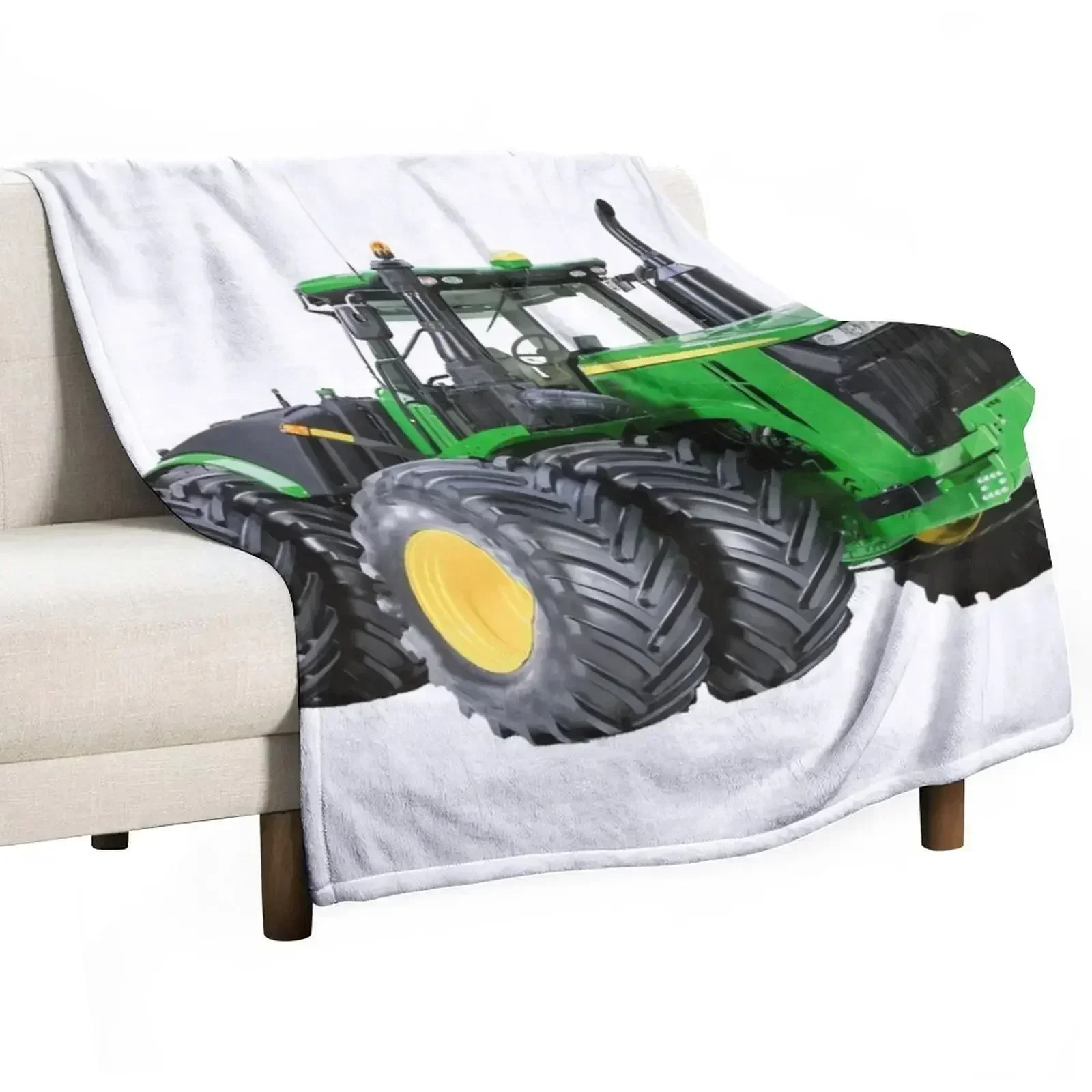 

Modern Farm Tractor Throw Blanket warm winter for winter Flannel Fabric Blankets