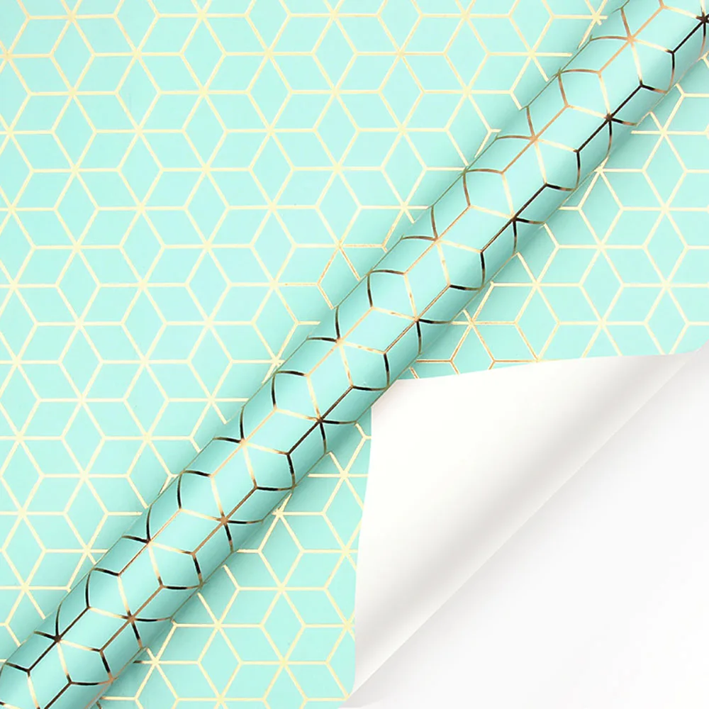 50x70cm Bronzing Gift Wrapping Paper Gold Polka Dots Birthday Valentine's Day Bouquet DIY Decoration Paper Gift Packaging Paper