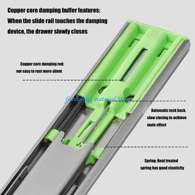 Y5GD 1 PPAIR DOFTER Track Driber Dot szufladki szkiełki szuflady ze stali nierdzewnej