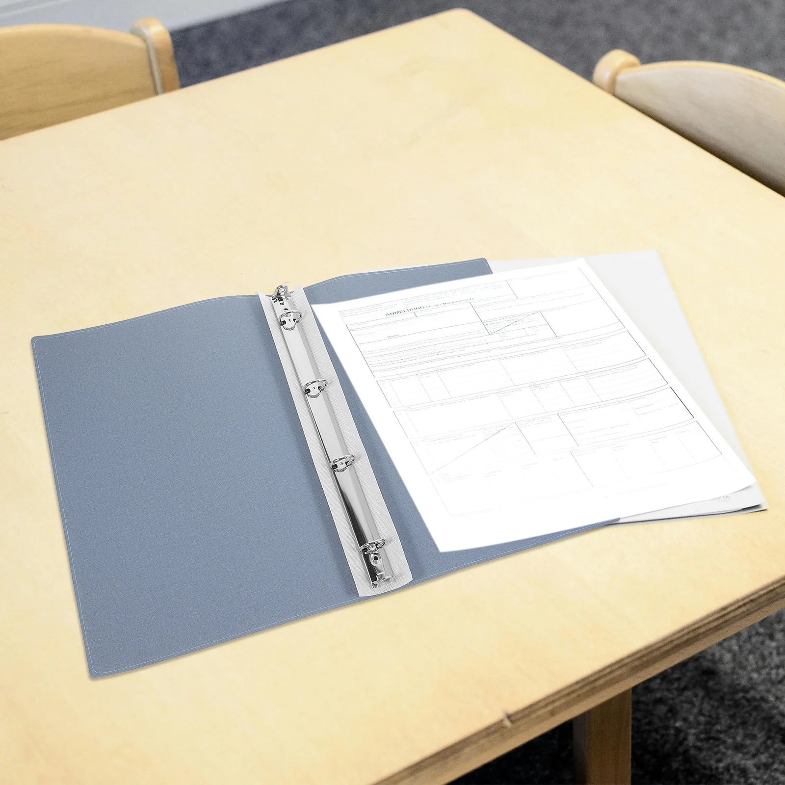 Capa para notebook pu, pasta portátil, clipe ajustável, recarregável, folhas soltas, adequada para estudantes e escritório