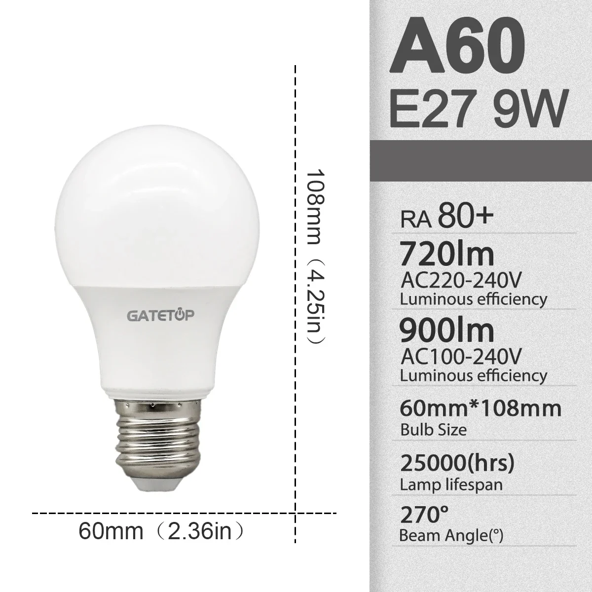 8 Stück E27 LED-Glühbirnen, AC 110 V, 220 V, 230 V, mit 3 W, 10 W, 20 W, 24 W, warmweiß, für Schlafzimmer- und Balkonbeleuchtung