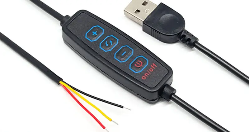 0,5-5m USB 5V LED Dual Color Strip Light Kit 120 leds/m 3000k 4000k 6000k cct flexible Band leiste Lampe 4-Tasten 2m Dimmer Controller – Detail 1