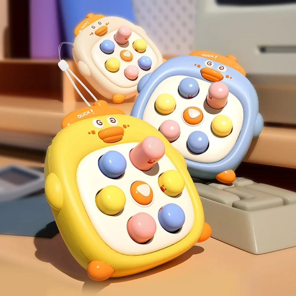 

Cartoon Whack A Mole Toy Duck-Shaped Mini Pinch Finger Decompression Toy Interactive Educational Stress Relief Pop Fidget Toys