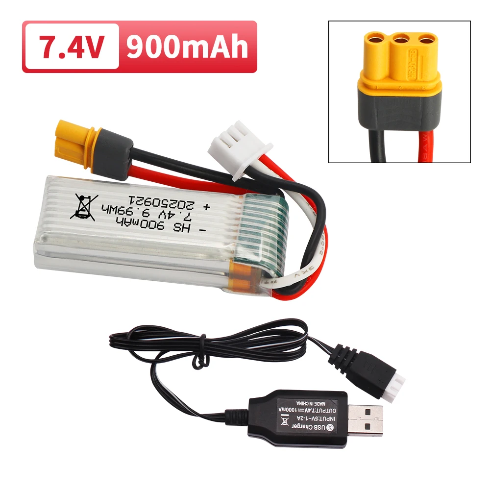 2S 7.4V 900mAh M17 Gun Battery  Li-po Battery For UDL P320 M17 Simulation Model Toy Gun Spare Battery Accessories