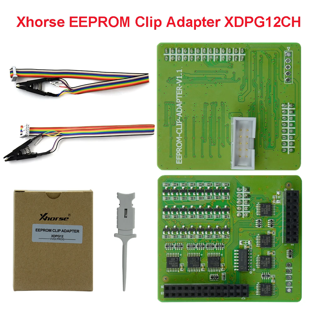 

XDPG12CH Xhorse EEPROM Clip Adapter in Circuit Read and Write SOP8 DIP8 Package Use for VVDI PROG Programmer Connect Electrical