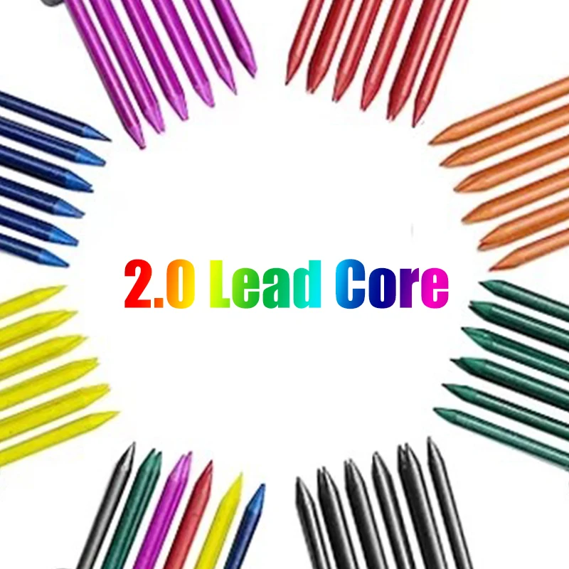 8 Farben, 2,0 mm, 2B, automatischer Bleistift-Ersatz, Bleikern, für Studenten, Skizzieren, Malen, Schreiben, Schule, Büro, Schreibwaren – Detail 3