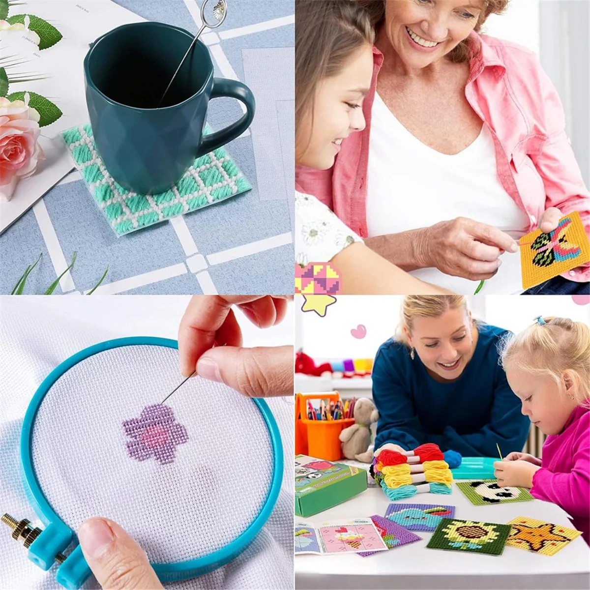 8 Pcs 14 CT Plastic Mesh Canvas Sheets Plastic Mesh, Plastic Mesh Sheets for Embroidery Crafting,(28cmx21cm Black White) M