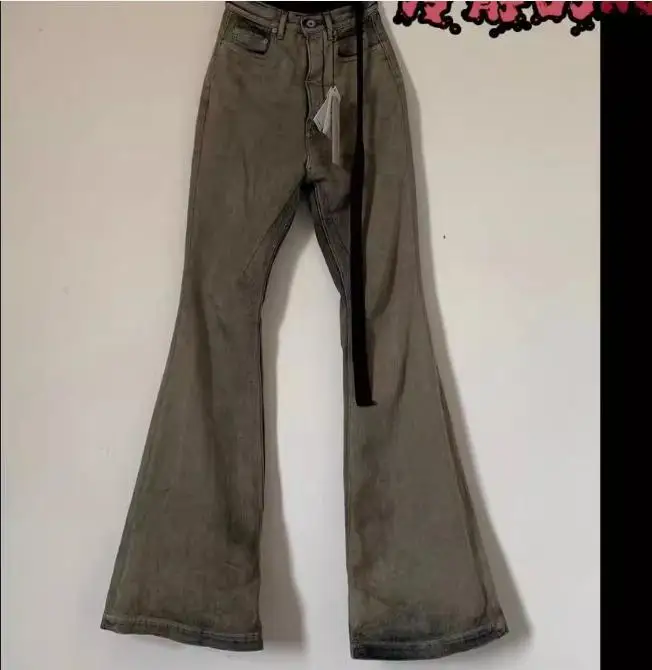 

Brand New Rick Washed Sand Zipper Pocket Fit slim opium PANT Jeans Cotton Denim Pants Comfort Casual Jeans Size S M L XL #B6