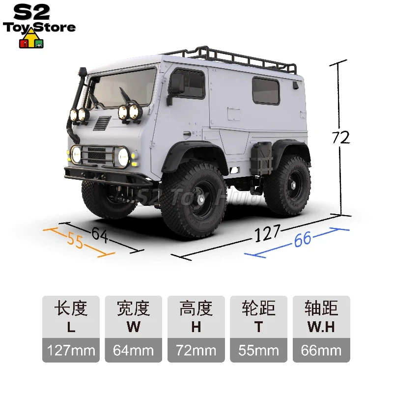 Orlando Hunter OH1:32V01 1/32 Scale 4x4 Off-road Van Model Kit 2025 New Mini RC Crawler Truck for Building Adult Collectibles