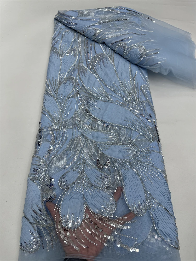 نسيج الدانتيل الأفريقي المطرز النيجيري أقمشة الدانتيل مع حبة الترتر عالية الجودة الأفريقي الفرنسي صافي نسيج الدانتيل