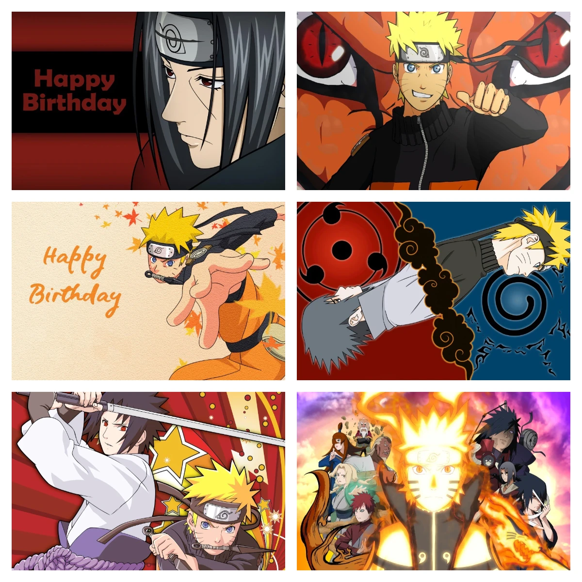 

Bandai Naruto Uzumaki Background For Photography Birthday Party Supplies Photo Backdrop Boy Baby Shower Props Banner Poster