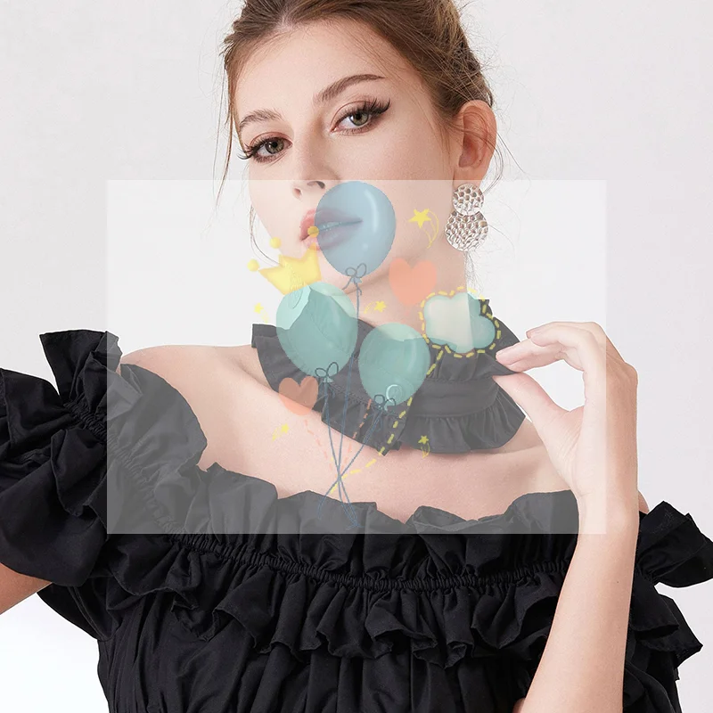 

Fashion Ruffles Button Fake Collar For Women Stand Detachable Collar Fake Girls Wristband Fake Cuff Accessories