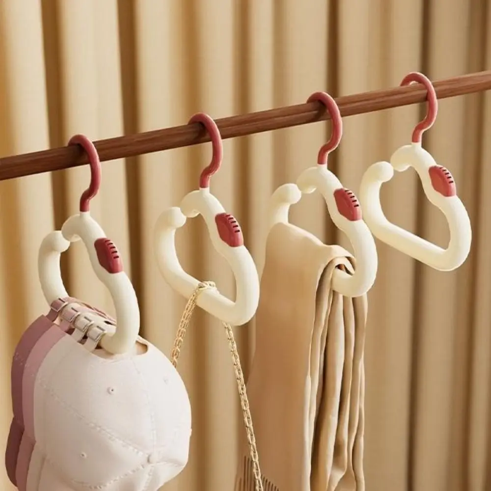 2PCS Space Saving Dopamine Aroma Cloud Hook Plastic Colorful Scarf Tie Hanger Anti Slip Hanging Bag Hanging Rack Home Use