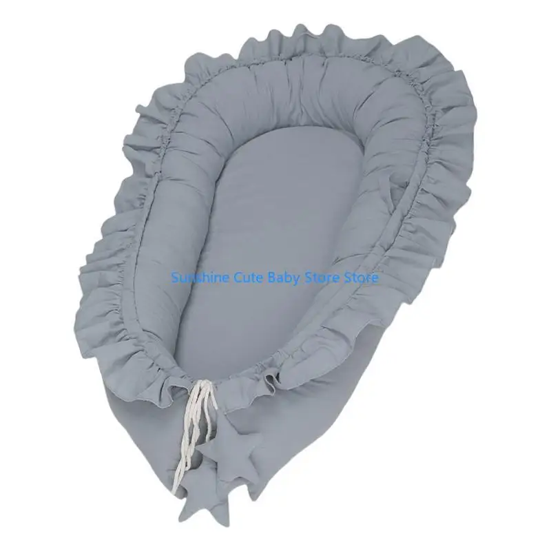 C5AF في السرير وسادة السرير للرضع المحمولة انفصال سرير سفر متعددة الأغراض عش الطفل فراش للاستخدام المنزلي والخارجي