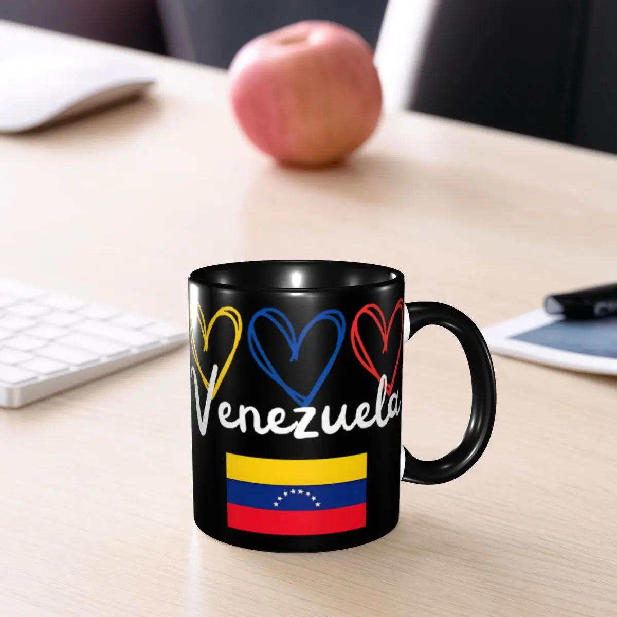 Venezuela Heart Coffee Mugs Funny Venezuela Flag Tea Cups For Home