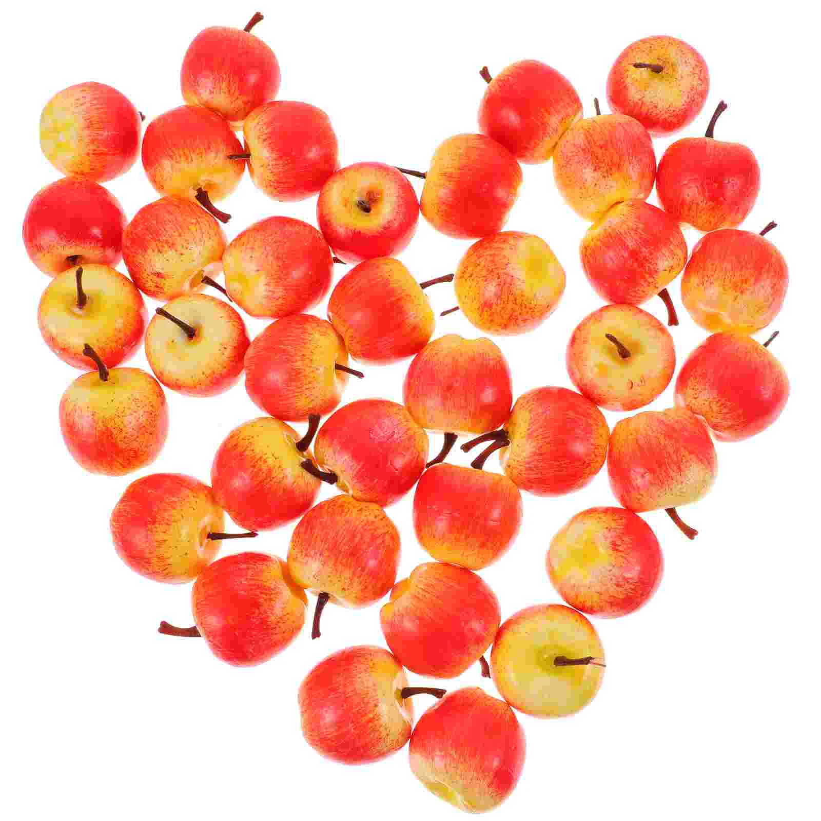 

50 Pcs Fake Apples Craft Artificial Models Lifelike Prop Decorations Realistic Fruit Backdrop Supply