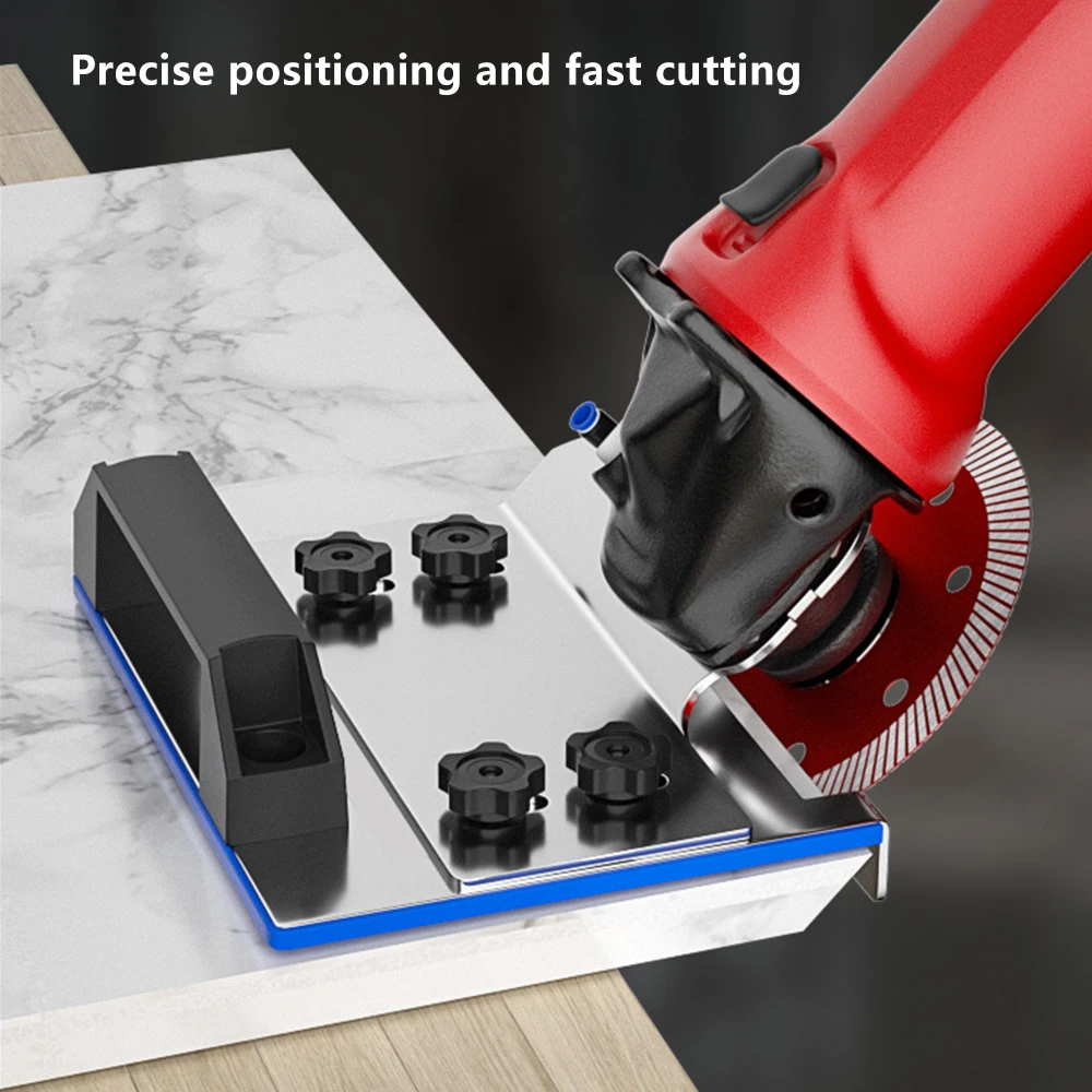 100 Type Angle Grinder Holder Tile Tools 45°Chamfer Cutting  Metal Ceramic Tile Portable Chamfered Bracket Dust Removal Attachme