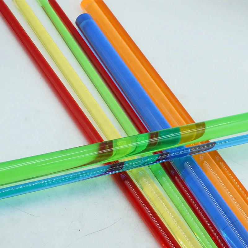 Coloured Tinted Extruded Clear Transparent Acrylic Round Rod PMMA Circular Bar