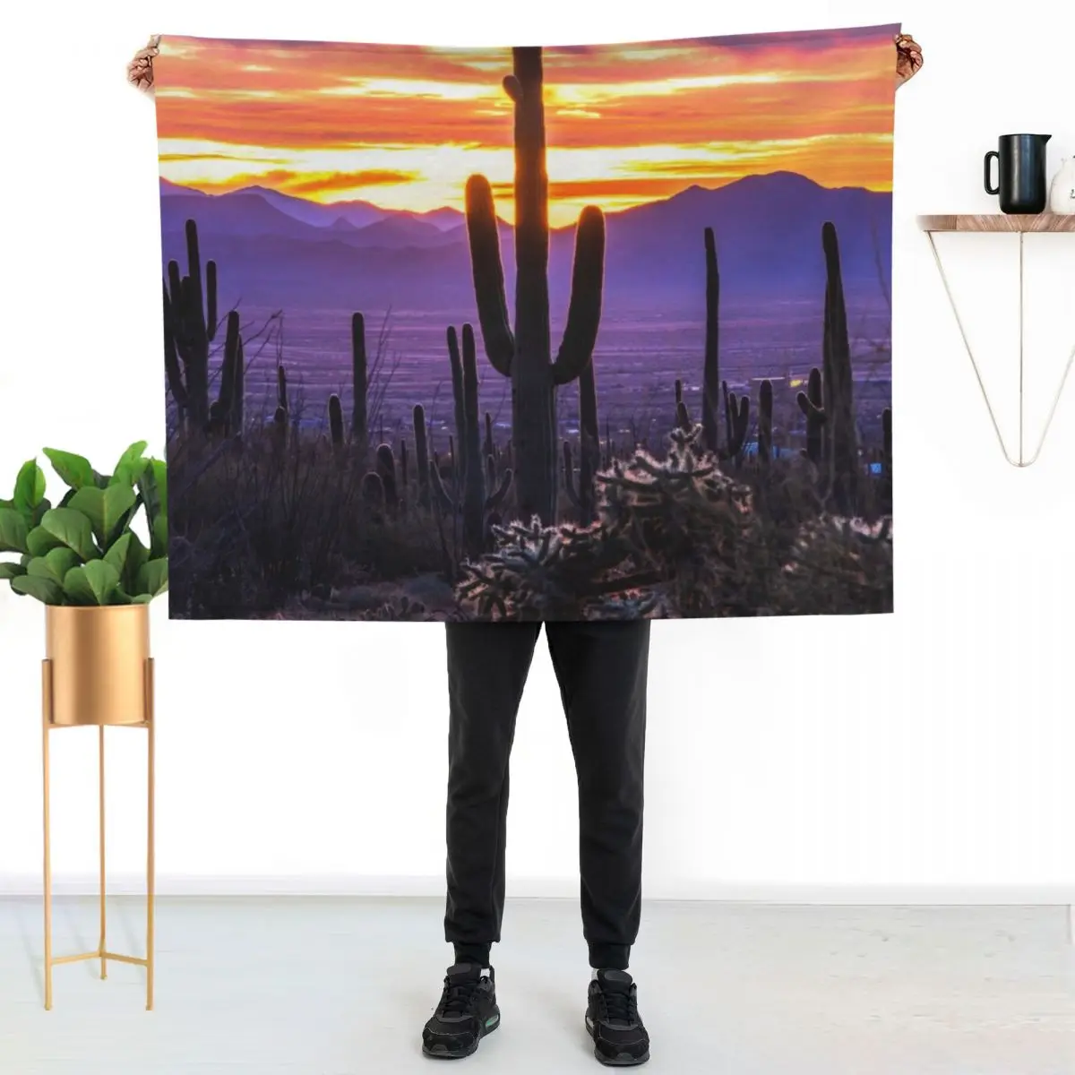 

Arizona Sunset Throw Blanket Soft Plush Blanket as Housewarming Gift
