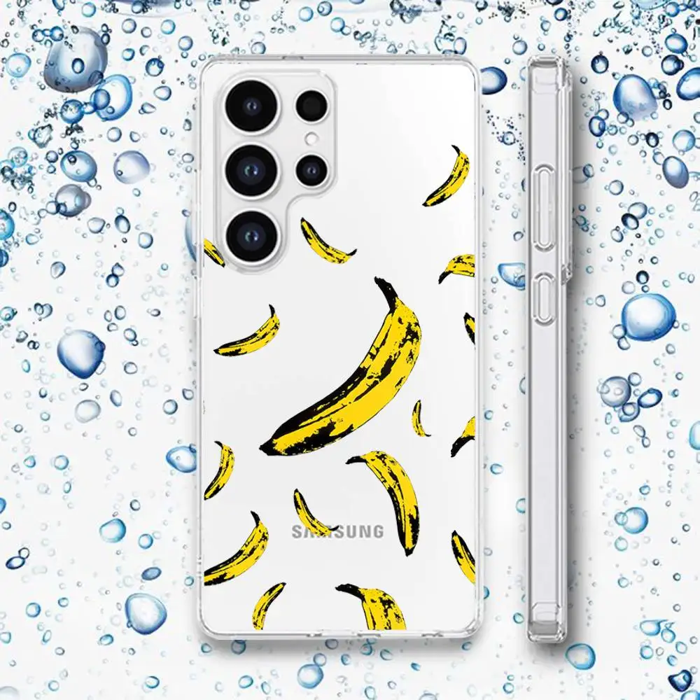 Coque de téléphone Art A-Andy W-Warhol Banana pour Samsung Galaxy A,71,70,52,51,40,31,50,50S,30S,21S,12,10,Note20ultra, coque transparente