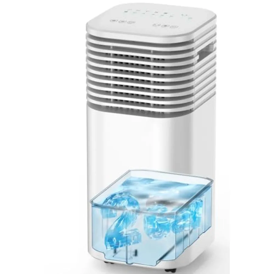 Portable air conditioner for indoor use, plastic housing, white color, no-hose design with 4 cooling modes, 3 fan speeds, 15H t