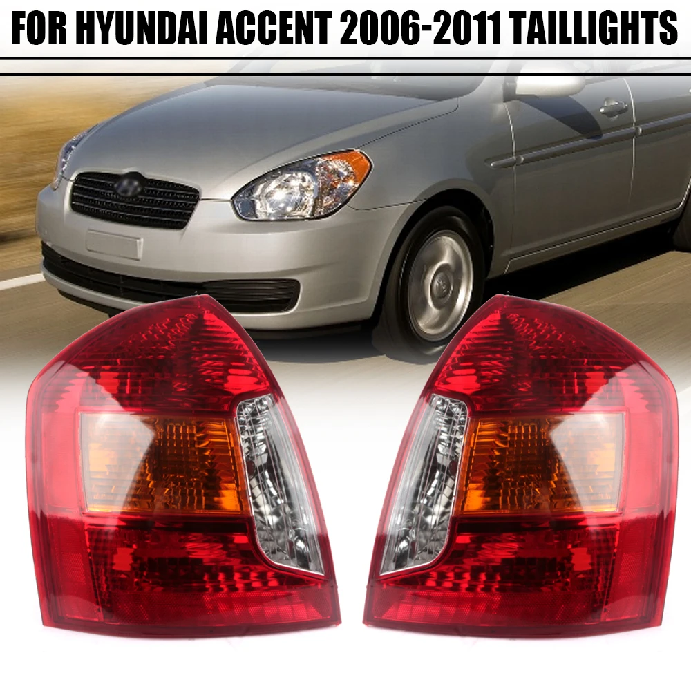 Left/Right Side Red Tail Lamp For Hyundai Accent 2006 2007 2008 2009 2010 2011 Rear Tail Light Brake Lamp with Wire Harne
