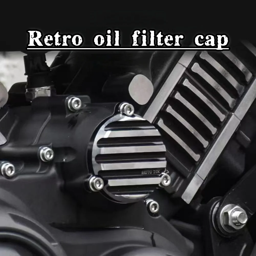 For MBP C1002V C 1002V modified vintage oil filter cover aluminum alloy filter metal accessories for mbp c1002v c 1002v