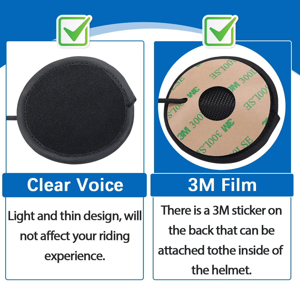 ABBREE Motorcycle Helmet Headset 2-Pin Two Way Radio Earpiece with Finger PTT and Mic for Baofeng UV-5R UV-32 AR-152 BF-888S