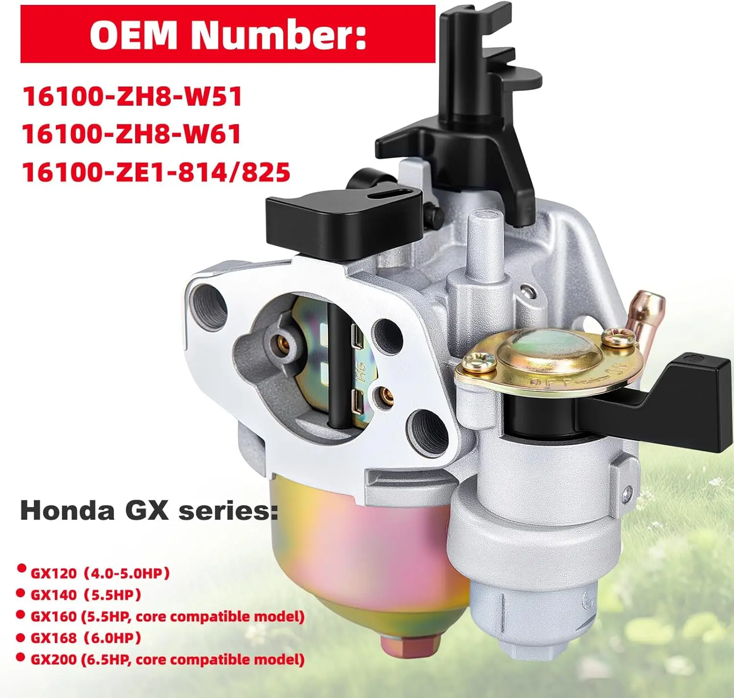GX160 GX200 Carburetor with 17210-ZE1-517 Air Filter Tune Up Kit for Honda GX120 GX140 GX 160 GX168 GX200 5HP 5.5HP 6.5HP Engine