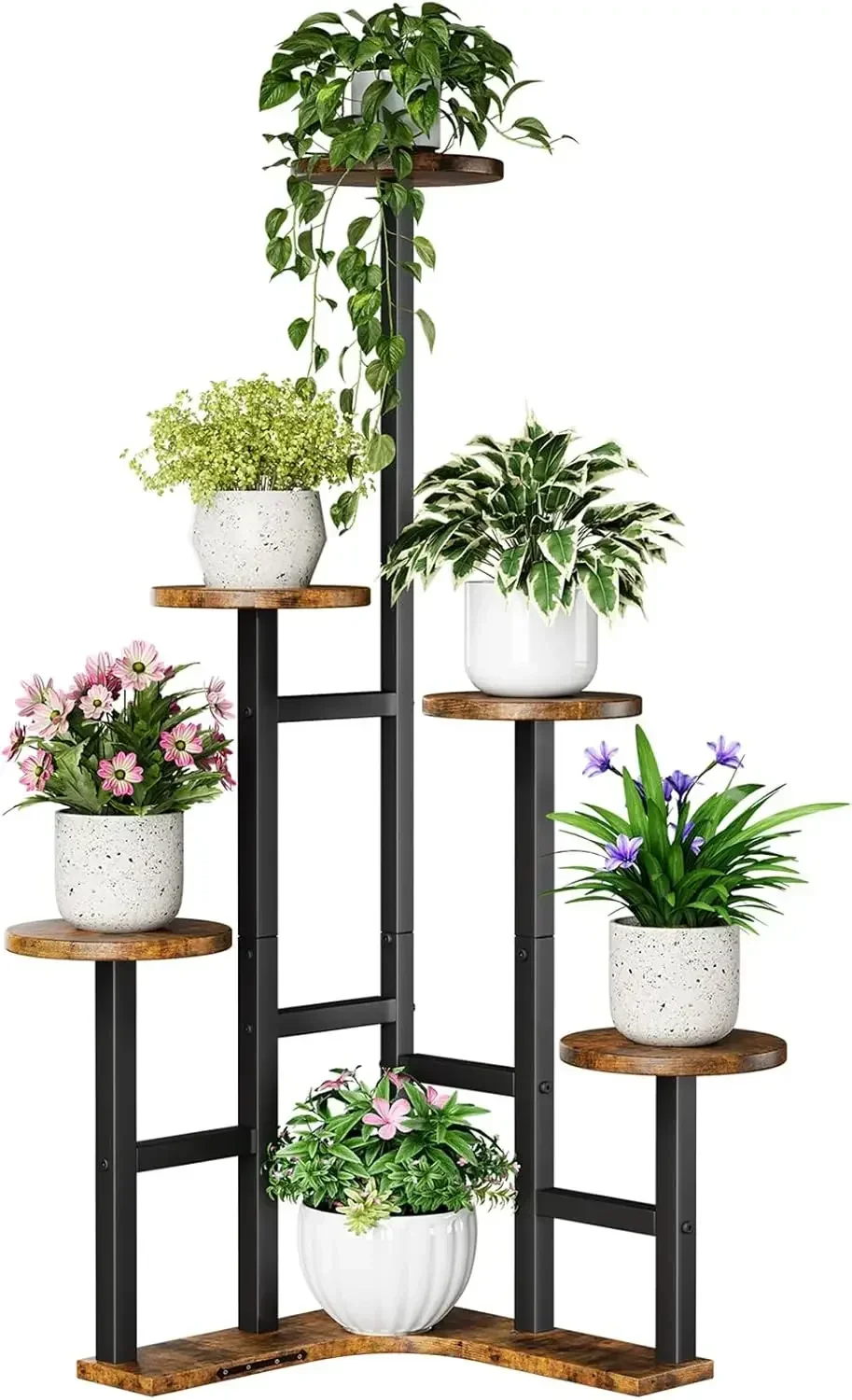 

Corner Plant Stand Indoor, 6 Tier Corner Plant Shelf Flower Stand for Multiple Plants, Plant Shelves Organizer Rack fo（Hot）