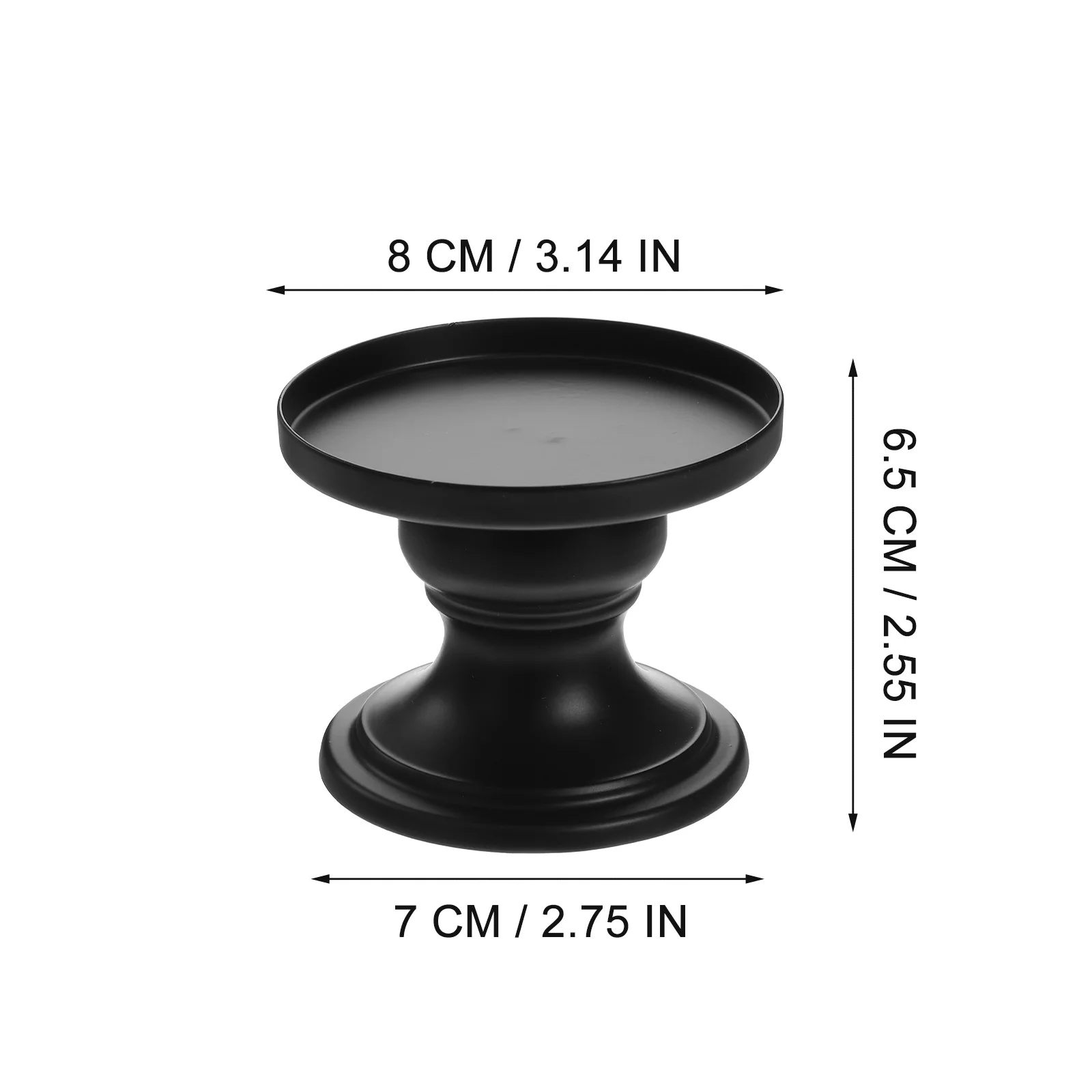 

Metal Holder 2 Pcs Black Pillar Candlestick for Home Decoration Wedding Party Event Tabletop Desktop Cup Stand Ornaments